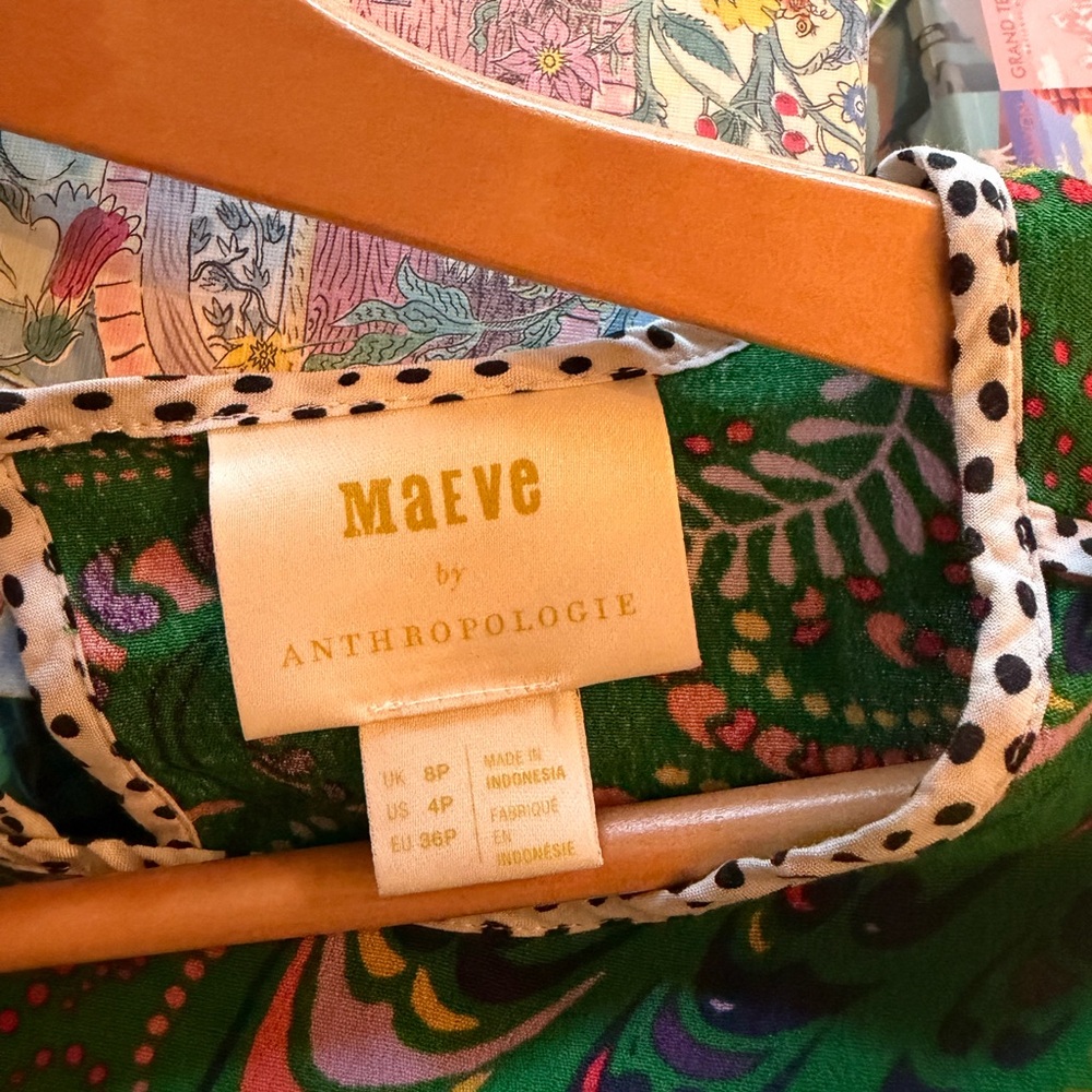 Maeve Vibrant Green Paisley Long Sleeve Dress - Picture 7 of 7
